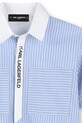 Детская хлопковая рубашка Karl Lagerfeld голубой Z30443.86.108