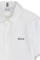 Dečki Otroška bombažna srajca BOSS J52273.114.150 bela