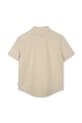 Dětská lněná košile BOSS J52008.162.174 béžová SS25