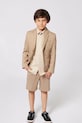Dětská lněná košile BOSS béžová J52008.162.174