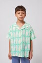 Bobo Choses camasa de bumbac pentru copii Lucky Fish scurt turcoaz 125AC025