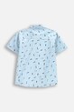 Coccodrillo cămașă de bumbac pentru copii WC5136201HBK albastru SS25