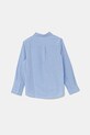 Detská bavlnená košeľa United Colors of Benetton 5DGXCQ00T.G.Reprop.PPYA modrá SS25