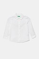United Colors of Benetton camicia di cotone per bambini lunga bianco 5DGXGQ00I.P.Reprop.PPYA