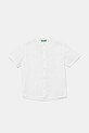 Παιδικό λινό πουκάμισο United Colors of Benetton casual λευκό 52VMCQ03W.G.Seasonal