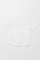 Detská ľanová košeľa United Colors of Benetton 52VMCQ03W.G.Seasonal biela SS25