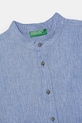 Αγορίστικα Παιδικό λινό πουκάμισο United Colors of Benetton 52VMCQ03W.G.Seasonal μπλε
