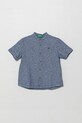 United Colors of Benetton koszula lniana dziecięca casual niebieski 52VMCQ03W.G.Seasonal