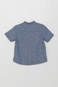 United Colors of Benetton koszula lniana dziecięca 52VMCQ03W.G.Seasonal niebieski SS25