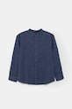 Παιδικό λινό πουκάμισο United Colors of Benetton μακρύ σκούρο μπλε 5IPVCQ03T.G.Seasonal