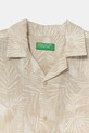 Băieți United Colors of Benetton cămașă de bumbac pentru copii 5OUGCQ03U.G.Seasonal bej
