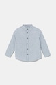 Παιδικό λινό πουκάμισο United Colors of Benetton casual μπλε 52VMGQ02I.P.Seasonal