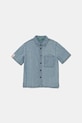 United Colors of Benetton cămașă din bumbac pentru bebeluși uni albastru 53Z9GQ02P.P.Seasonal