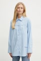 Бавовняна сорочка Patrizia Pepe casual блакитний 8C0742.AH74