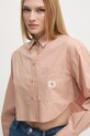Бавовняна сорочка Calvin Klein Jeans помаранчевий J20J225078