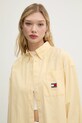 Хлопковая рубашка Tommy Jeans жёлтый DW0DW19357