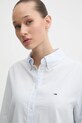Хлопковая рубашка Tommy Jeans голубой DW0DW19890