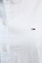 Хлопковая рубашка Tommy Jeans DW0DW19890 голубой