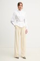 Elisabetta Franchi cămașă din bumbac CA04851E2 alb SS25