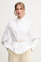 Elisabetta Franchi cămașă din bumbac alb CA04851E2