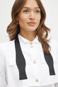 Elisabetta Franchi camasa din bumbac alb CA10251E2