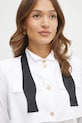 Elisabetta Franchi camasa din bumbac alb CA10251E2