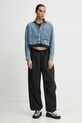 Хлопковая рубашка Karl Lagerfeld Jeans A1W11034 голубой SS25