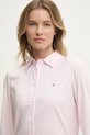 Tommy Hilfiger koszula z elastanem różowy WW0WW44084