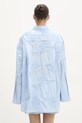 Одежда Хлопковая рубашка Rotate 1135232322 голубой