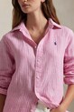Πουκάμισο από λινό Polo Ralph Lauren ροζ 211970691
