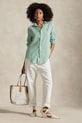 Abbigliamento Polo Ralph Lauren camicia di lino 211970730 verde