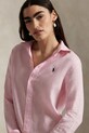 Льняная рубашка Polo Ralph Lauren розовый 211970730
