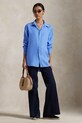 Πουκάμισο από λινό Polo Ralph Lauren μπλε 211970730