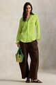 Odzież Polo Ralph Lauren koszula lniana 211970730 zielony