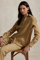 Lanena košulja Polo Ralph Lauren 211970730 bež