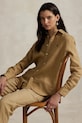Сорочка з льону Polo Ralph Lauren 211970730 бежевий