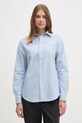 Бавовняна сорочка Polo Ralph Lauren довгий блакитний 211970736
