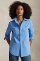 Бавовняна сорочка Polo Ralph Lauren гладкий блакитний 211970737