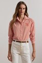 Бавовняна сорочка Lauren Ralph Lauren візерунок помаранчевий 200957334