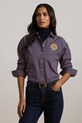 Бавовняна сорочка Lauren Ralph Lauren візерунок темно-синій 200962944