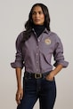 Lauren Ralph Lauren camasa din bumbac cu modele bleumarin 200962944