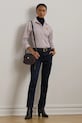 Одежда Хлопковая рубашка Lauren Ralph Lauren 200962945 тёмно-синий