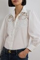 Хлопковая рубашка Lauren Ralph Lauren белый 200957345