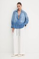 Pinko bluzka jeansowa 104630.A2DT niebieski SS25