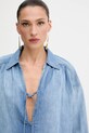 Pinko bluzka jeansowa niebieski 104630.A2DT