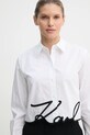 Karl Lagerfeld koszula bawełniana biały A1W11002