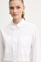 Twinset camasa din bumbac alb 251TP2281