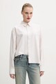 MM6 Maison Margiela camasa din bumbac lung bej S52DT0043