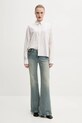MM6 Maison Margiela camasa din bumbac S52DT0043 bej SS25