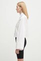 Хлопковая рубашка MM6 Maison Margiela S52DT0044 белый SS25